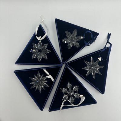 5 Swarovski Annual Edition Crystal Ornaments