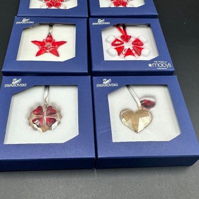 Swarovski Crystal Christmas Ornaments – Red Holiday Collection