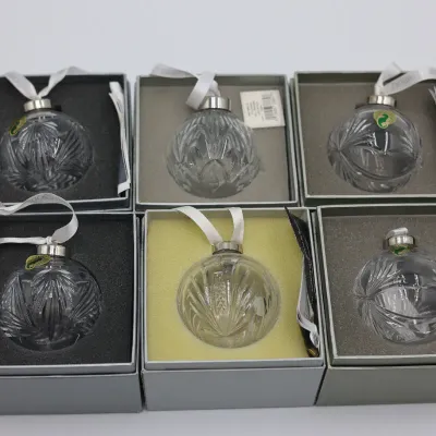 Waterford Crystal Cut Ball Christmas Ornaments