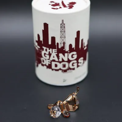 Swarovski Lovlots Peppino Basset Hound Crystal Figurine with Box