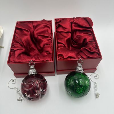 Waterford Crystal 2006 & 2007 Cased Ball Ornament