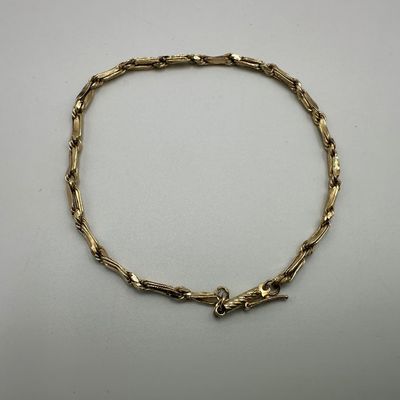 14K Yellow Gold Fancy Link Bracelet (See Description)