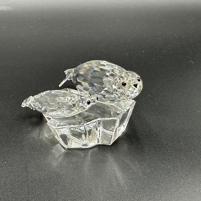 Swarovski Crystal Mother & Baby Seals Figurine