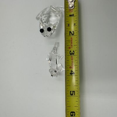 Swarovski Crystal Frog Prince & Chameleon Figurines
