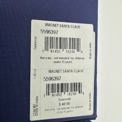 Lot of 5 Swarovski Holiday Cheers Santa Claus Crystal Magnets – Boxed