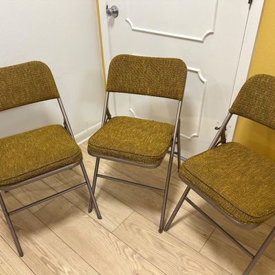 Set of 4 Vintage Samsonite Celebrity Folding Chairs