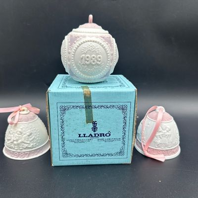 3 Vintage Lladró Annual Christmas Ornaments – 1987, 1989 & 1996