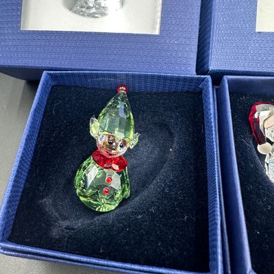 Lot of 6 Swarovski Crystal Christmas Figures