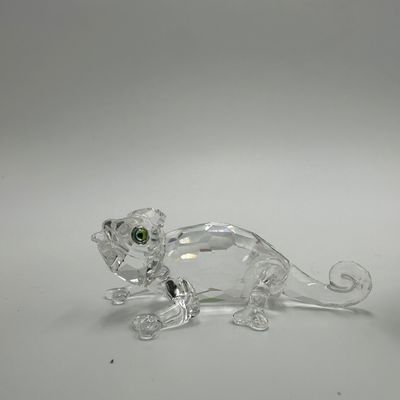 Swarovski Crystal Frog Prince & Chameleon Figurines