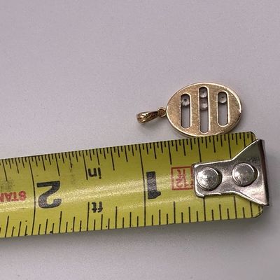 18K Gold Floating Diamond Pendant