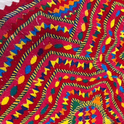 Pair of Guatemalan Maya Handwoven Huipils – Embroidered & Brocaded
