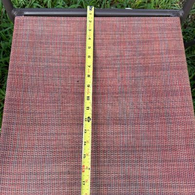 Set of 3 Metal Sling Patio Dining Armchairs