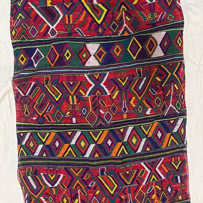 Pair of Guatemalan Maya Handwoven Huipils – Embroidered & Brocaded