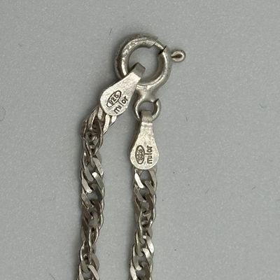Sterling Silver Poodle Dog Pendant Necklace with 925 Italy Chain