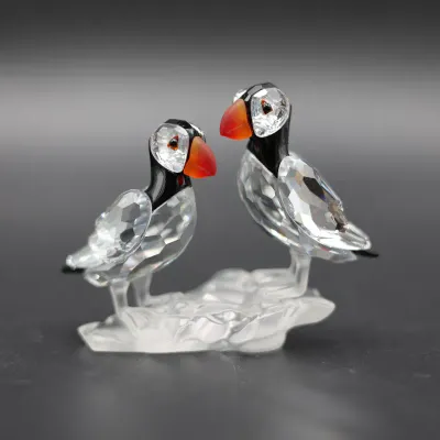 Swarovski Crystal Puffins Bird Figurine