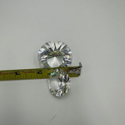 Pair of Swarovski Faceted Crystal Gem