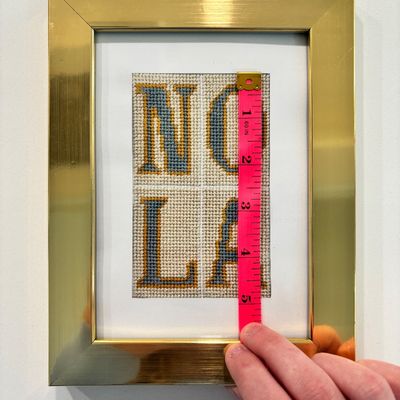 Framed “NOLA” Needlepoint Art – New Orleans