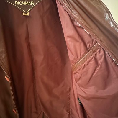 Vintage Tailored for Richman Brown Leather Jacket – Size 44L