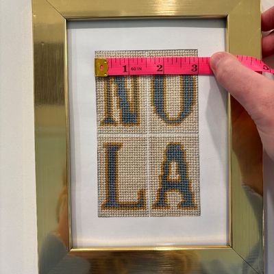 Framed “NOLA” Needlepoint Art – New Orleans