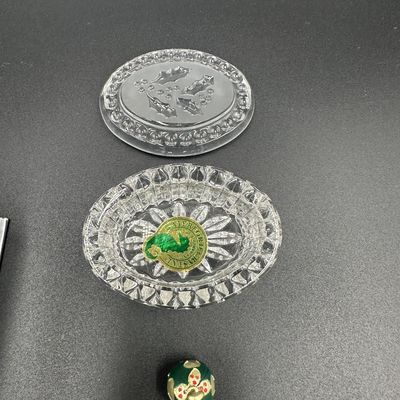 Waterford Crystal Jewels Christmas Holiday Oval Box with Ornament