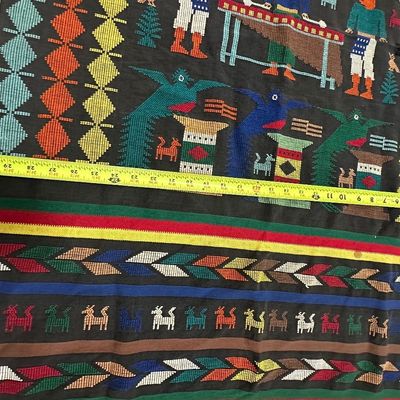 Guatemalan Handwoven Maya Folk Art Textile – Marimba Musicians & Animals
