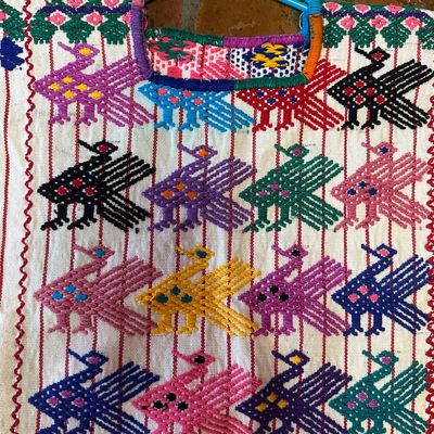 Pair of Guatemalan Maya Handwoven Huipils