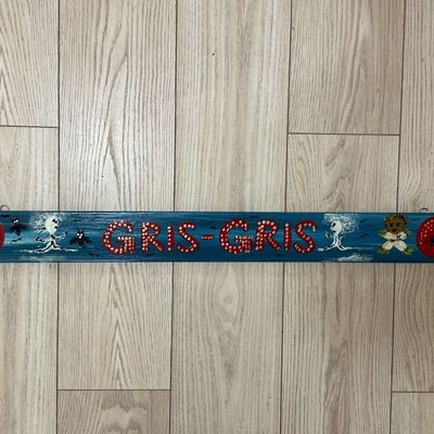 New Orleans Gris-Gris Hand-Painted Folk Art Wooden Sign