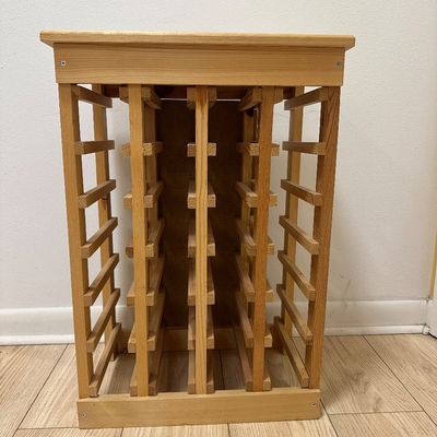 Wooden Floor Wine Rack – Multi-Bottle Storage