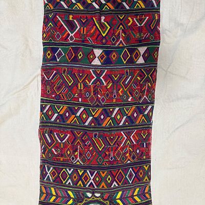 Pair of Guatemalan Maya Handwoven Huipils – Embroidered & Brocaded