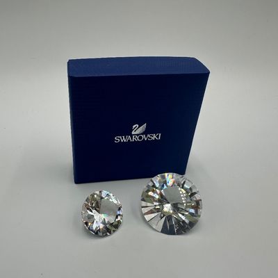 Pair of Swarovski Faceted Crystal Gem