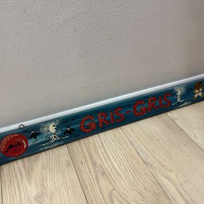 New Orleans Gris-Gris Hand-Painted Folk Art Wooden Sign