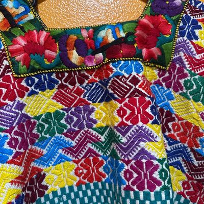Vintage Guatemalan Maya San Pedro Sacatepéquez Handwoven Huipil