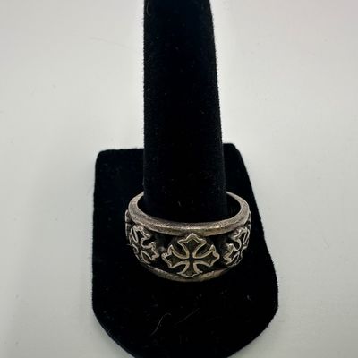 925 Sterling Silver Cross Band Ring