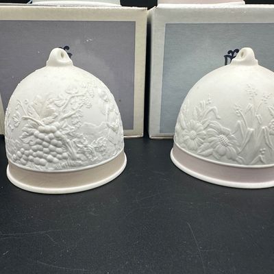4 Lladró Annual Christmas Porcelain Bell Ornaments – 2 with Boxes