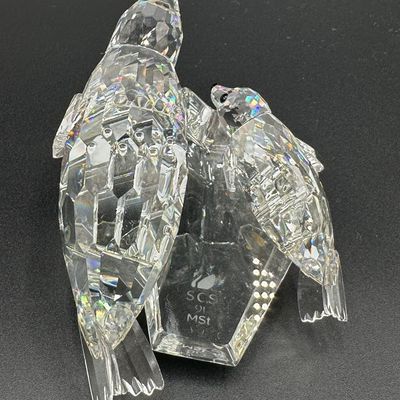 Swarovski Crystal Mother & Baby Seals Figurine