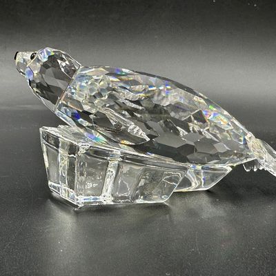 Swarovski Crystal Mother & Baby Seals Figurine