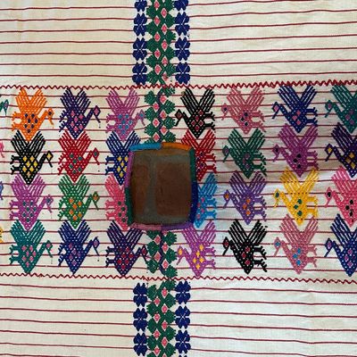 Pair of Guatemalan Maya Handwoven Huipils