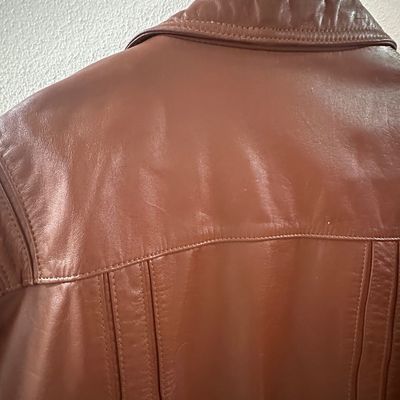 Vintage Tailored for Richman Brown Leather Jacket – Size 44L