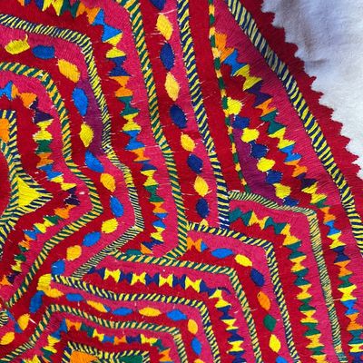 Pair of Guatemalan Maya Handwoven Huipils – Embroidered & Brocaded