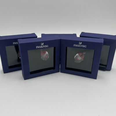Lot of 5 Swarovski Holiday Cheers Santa Claus Crystal Magnets – Boxed