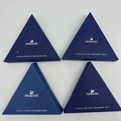 Lot of 4 Swarovski Annual Edition Crystal Snowflake Ornaments
