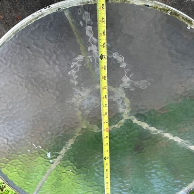 Round Glass Top Metal Patio Table