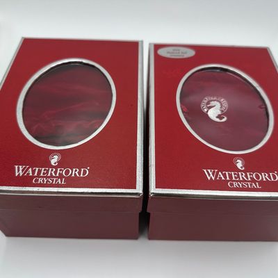 Waterford Crystal 2006 & 2007 Cased Ball Ornament