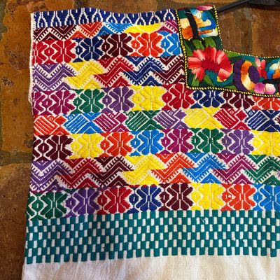 Vintage Guatemalan Maya San Pedro Sacatepéquez Handwoven Huipil