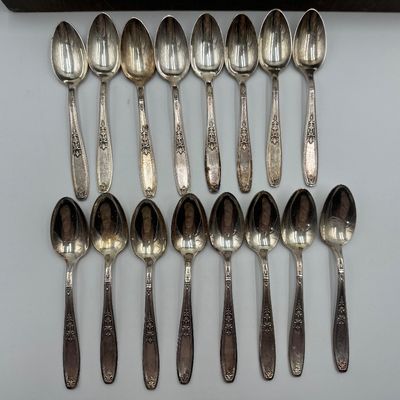 1847 Rogers Bros. Adoration Silverplate Flatware Set with Chest