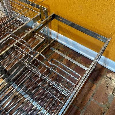 Pair of Pull-Out Wire Cabinet Organizer Drawers