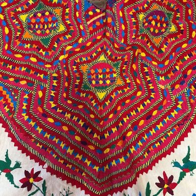 Pair of Guatemalan Maya Handwoven Huipils – Embroidered & Brocaded