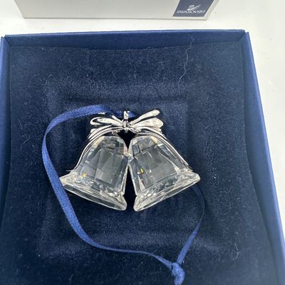 Swarovski Crystal Double Bells Christmas Ornament – Boxed