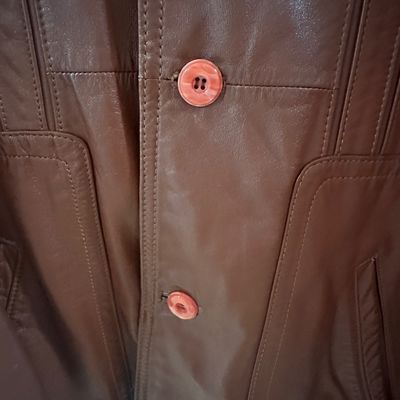 Vintage Tailored for Richman Brown Leather Jacket – Size 44L