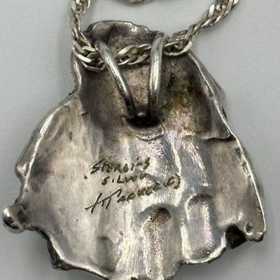 Sterling Silver Poodle Dog Pendant Necklace with 925 Italy Chain